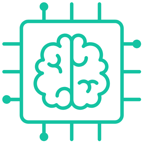 Abstract icon of Applied AI for a successful enterprise AI transformation by Dartin Technologies.